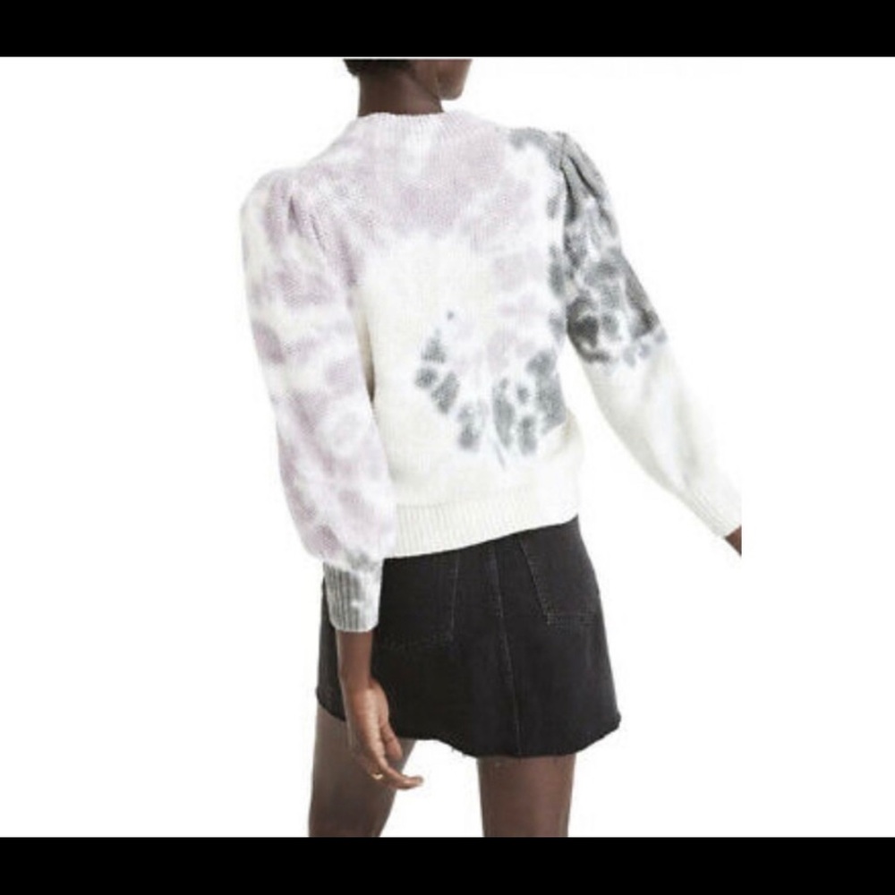 Madewell Tie Dye Puff Sleeve Sweater